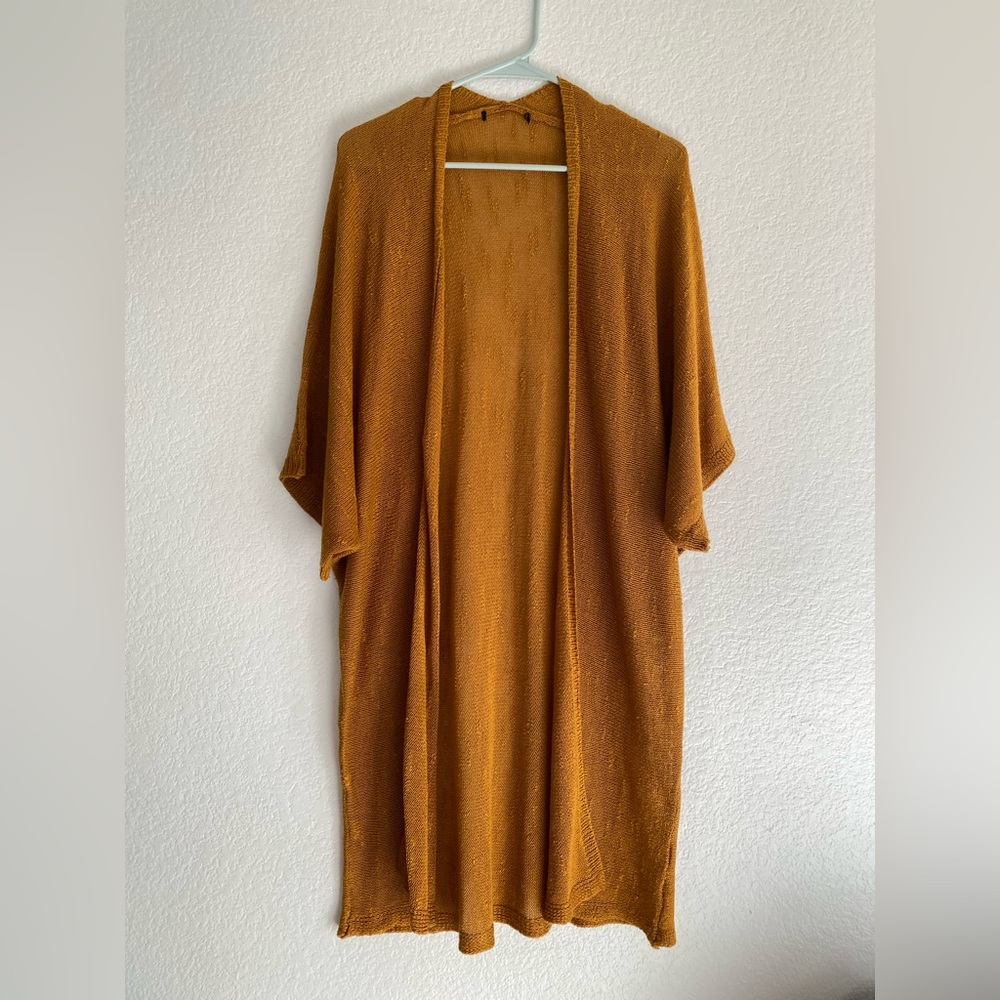 Knit Short Sleeve Duster